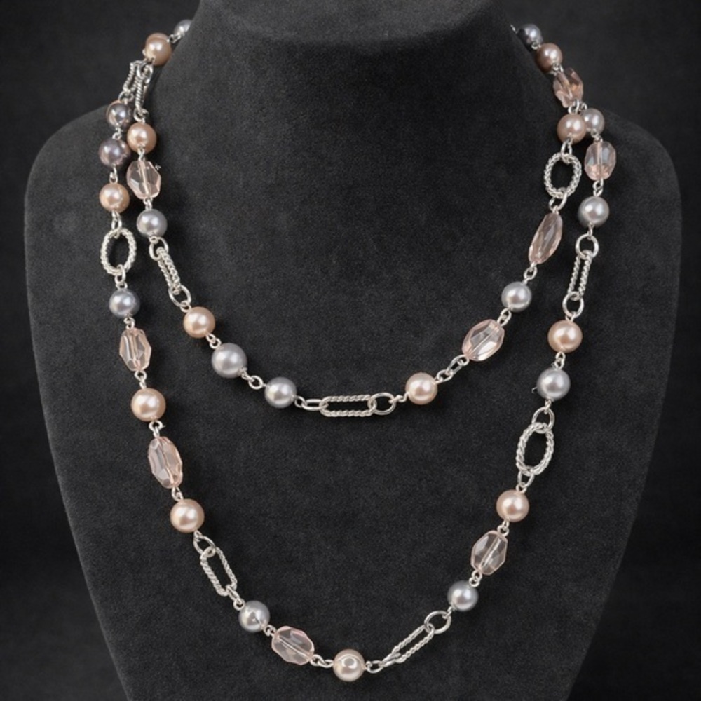 Premier Designs NEWPORT Necklace 48" EUC. #085